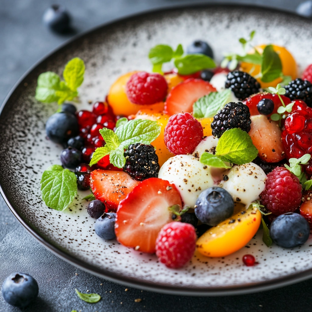 Літнє меню з ягодами та фруктами